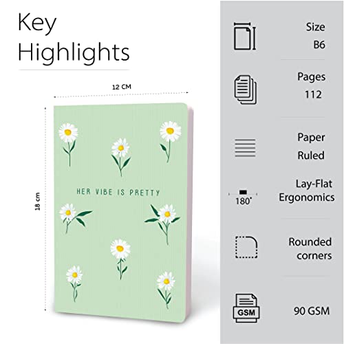 Factor Notes Notebook: 90 GSM, B6, Ruled, 112 Pages Journal Diary ((Her Vibe) (FN1092) - Image 2