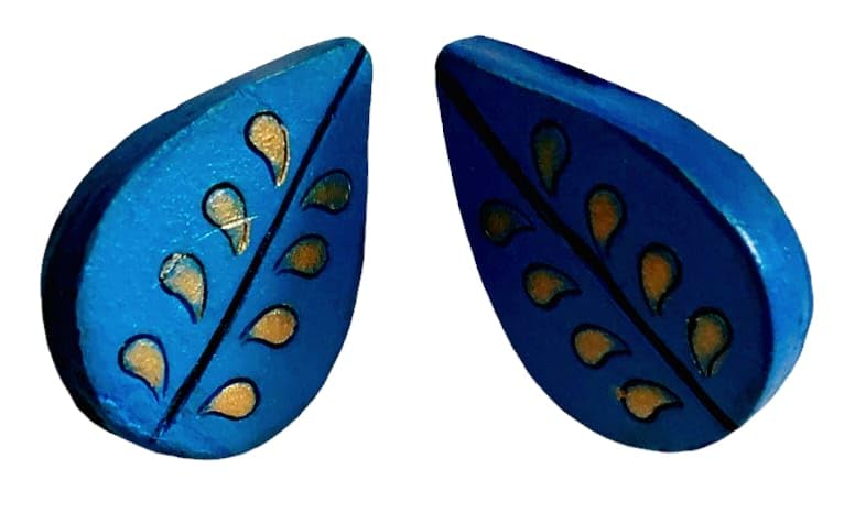 Purely Handmade Terracotta Studs (Waterdrop Design) For Women & Girls (Blue) (B0DCZH9Q64) Amazon Price History, Amazon Price Tracker