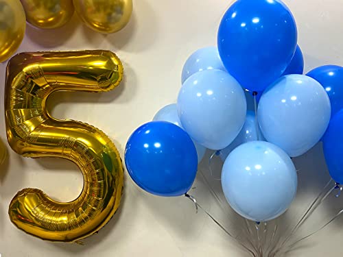 Image of Jonhamwelbor Royal Blue Balloons 100 Pack 12 inches - Blue Helium Balloons - Matte Dark Blue Latex for Wedding Birthday Baby Shower Under Sea Party Graduation Decorations
