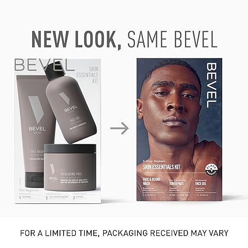 Bevel Facial Skin Care Set for Men - Mens Skincare Kit Routine Includes Face Wash with Aloe Vera, Glycolic Acid Exfoliating Pads, Lightweight Face Moisturizer, Helps Treat Blemishes and Bumps - Image 2
