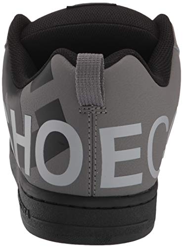 DC Men's Court Graffik SE XE Skate Shoe, Grey/Black/Grey, 8 M US - Thumbnail 3