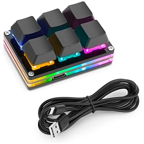 Ecarke Black White 6-Key Gaming Keyboard Cover