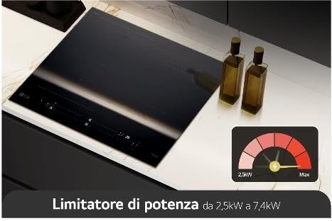 CCI7Z2438BA - Piano Cottura Induzione 4 Fuochi Vetroceramica colore Nero