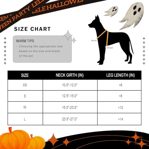 NACOCO Halloween Dog Funny Costume Pet Horror Skeleton Clothes Dog Wonderful Christmas Clothes for Small to Large Dog and Cat(Skeleton,M) - image 4