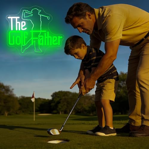 Golf Father Neon Sign for Wall Decor Golf Led Sport Neon Light for Man Cave - image 5