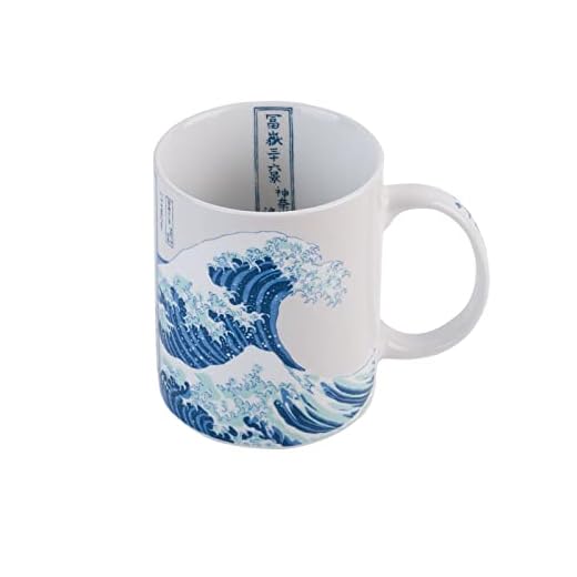 Grupo Erik Taza Ola Kanagawa - Taza desayuno - Taza cerámica 300ml - Taza te - Taza café - Licencia oficial