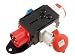 Produktbild Bachmann 349.007 CEE-Adapter 1xCEE Stecker und 2xCEE Steckdosen und 1xSchutzkontaktsteckdosen, Schwarz/Rot/Weiss