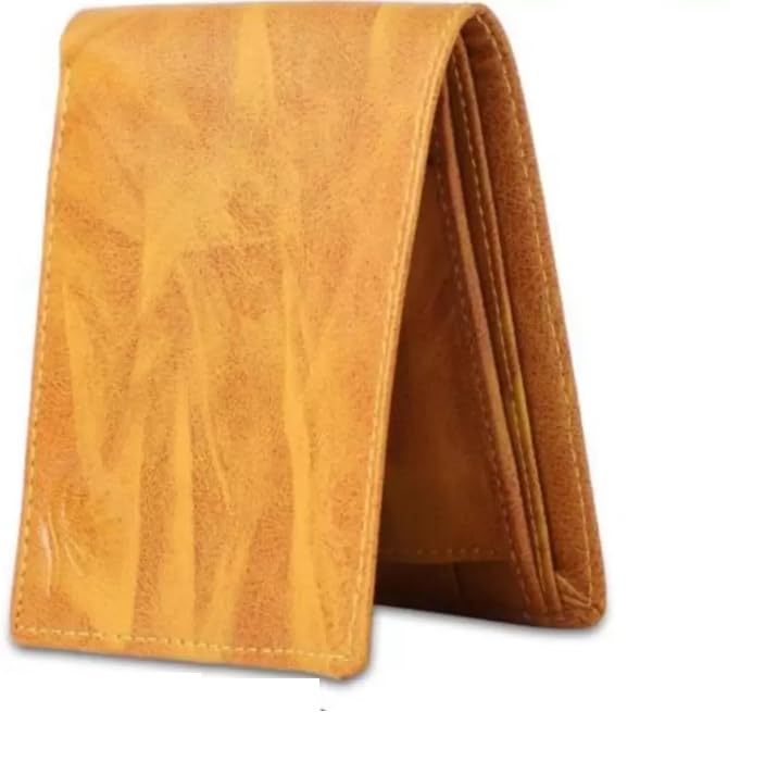 Artificial Leather Wallets for Men, Bifold PU Leather Classic Smart Wallet with 3 Credit Card Slot-image-28