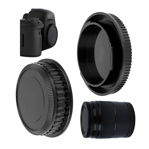 Kit de Capuchons d'objectif, 1x Capuchon de boîtier et 1x Capuchon d'objectif arrière, Compatible avec PENTAX Q, pour Tous Pentax Q modèles, Capuchons de...