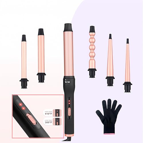 Curling Iron Wand, Multiple Combination Sets，Fast Heating Hair Wand Curler