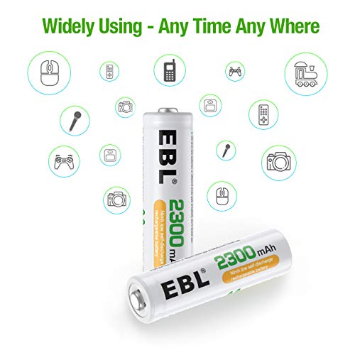 Ebl Rechargeable Aa Batteries, 2300Mah Nimh Precharged Home Basic Double Aa Battery, Pack Of 12 #TOP6