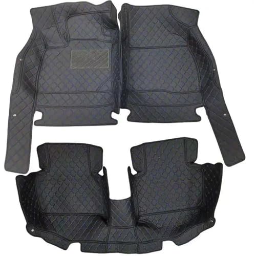 Tapis de sol voiture BMW Série 2 F44 protection haut de gamme en similicuir Noir Bleu pour Coupé
