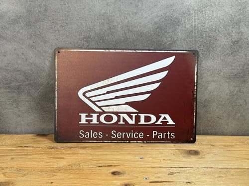 PLAK2L -Plaque Métal Vintage Décorative Honda Moto - 30x20cm