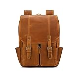 Photo Gallery vvhuda zaino in pelle per laptop - zaino in pelle di grande capacità, zaino per laptop da 15,6 pollici per scuola, lavoro e viaggi (color : light brown) small gift Photo Gallery vvhuda zaino in pelle per laptop - zaino in pelle di grande capacità, zaino per laptop da 15,6 pollici per scuola, lavoro e viaggi (color : light brown) small gift