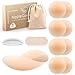Damen mit günstig Kaufen-Kimsky Nippelpads, 8 Stück Damen Silikon Nipple Cover mit Brustwarzenschutz, Hochwertige Damen Nipple Cover, Wiederverwendbares, Waschbares, Selbstklebendes Brustwarzenschutz, Rund [8 cm Ø]