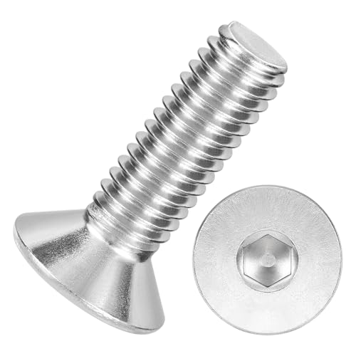 Kozelo 20pcs vis à tête plate M6-1x20 - boulon enfoncé