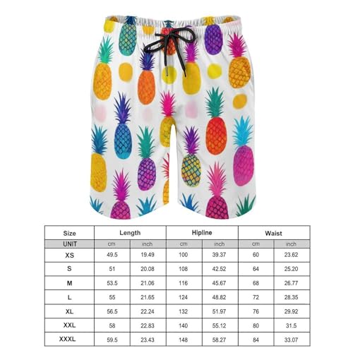 Beach Bathing Suit for Men, Quick Dry Mesh Lining Swim Trunks with Pocket Board Shorts with Drawstring2