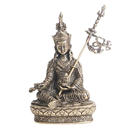 真鍮チベット仏パドマサンバヴァ仏像の装飾品は仏教のブロンズ像の装飾品に捧げられ、コレクションのかわいい贈り物を再生します