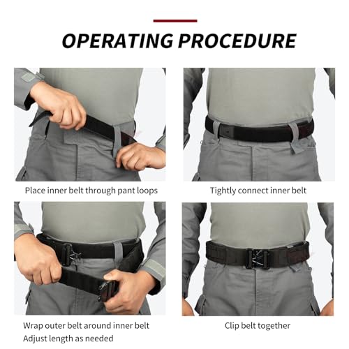 Image of YAKEDA Tactical Battle Belt-Quick-Release Rigger Men's Belts Airsoft Nylon Inner & Outer Anti-slip Belt