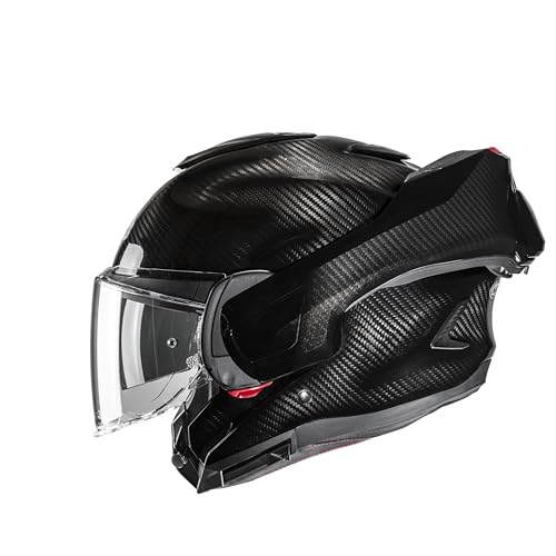 HJC, Casco Moto Modulare F100 CARBON Black, L
