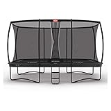 BERG Trampolin rechteckig Elite Regular grau 500 cm mit Sicherheitsnetz Deluxe XL |...