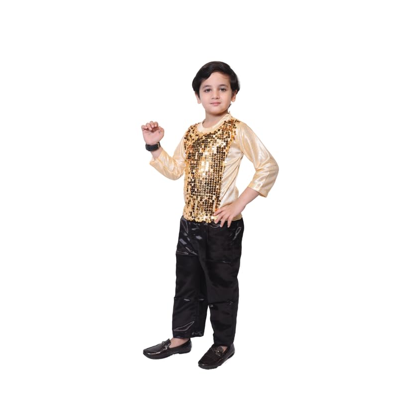 Image of Kaku Fancy Dresses Lycra T-Shirt For Kids, Dance Costume For Boy & Girls