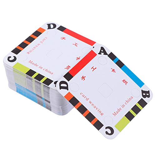 FOMIYES 50x50mm Weaving Tablet Weaving Cards Tablet 100Pcs Four Hole Square Weaving Card Weaving Card Paper Loom Cards for Loom or Inkle Loom Weaving Weaving Cards Supplies Paper Weaving Cards