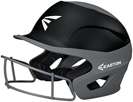Easton PROWESS Softball Batting Helmet Matte Two-Tone with Mask Series, Multi-Density Impact Absorption Foam, High Impact Lightweight Shell, BioDRI Liner, Chin Strap