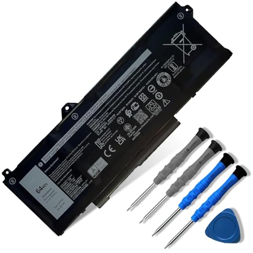 Image of GRT01 64Wh Laptop Battery Replacement for Dell Latitude 14 5421 5431 15 5521 5531 Precision 3470 3561 3571 Alienware m17 R5 AMD Series R05P0 00P3TJ 0P3TJ VXD57 05RGW 15.2V 4-Cell