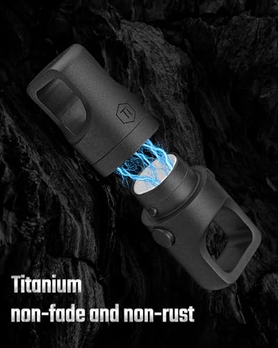 Image of KeyUnity Titanium Magnetic Quick Release Keychain, One-Hand Detachable Connector for Car Keys, USB Drives and EDC, Black, KA48 Large-2 Pack