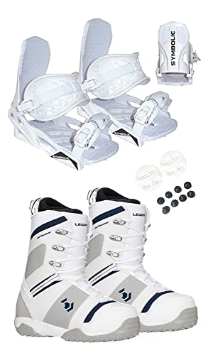 Symbolic Northwave Legend Snowboard Boots White Bindings Package Women's 9 Euro 40.5 (White Bindings to Fit Boots, Boot Fit Ladys 9 Euro 40.5 (z63))