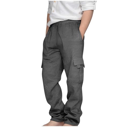 Boys Cargo Sweatpants Casual Elastic Waist Sweatpants Trendy Loose Pants Workout Joggers Athletic Kids Clothing with Pockets4