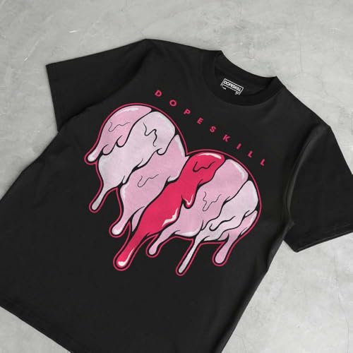 Image of DopeSkill Graphic Tee Streetwear Hip Hop Hypebeast Unisex T-Shirt Sneaker Colour Matching Shirts Rapper Mouth