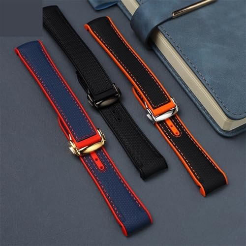 Bracelet montre silicone nylon 20mm pour Omega boucle déployante - 3