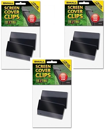 Presilhas para Tampa de Tela de Terrário Exo Terra PT2729-3Pack, Pequenas, Pacote com 3