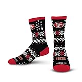 For Bare Feet NFL SAN FRANCISCO 49ERS Team Sweater Crew Sock Team Color YOUTH
