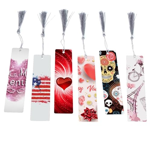 Marque-pages drapeau américain avec pompon pour lecteur et enseignant Lot de 6