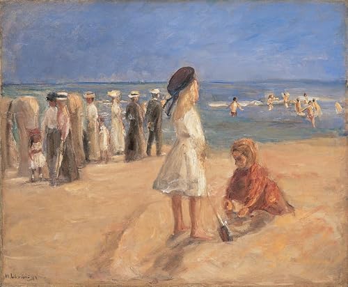 Lienzo Strandleben de Max Liebermann cuadro de salon decorativo 60x90cm