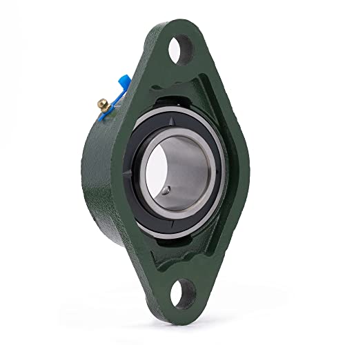 Image of XIKE 2 Pcs UCFL209 Bore 45 mm Pillow Block Flange Mounted Ball Bearings. | Solid Cast Iron Base and Self Aligning Chrome Steel Sealed Bearings
