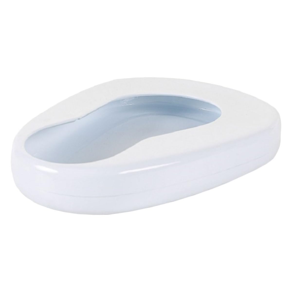 Bassin de Lit Portable Blanc en Émail Anti-Éclaboussures pour Alités