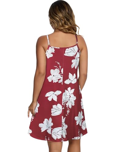 Image of JOELLYUS Womens Spaghetti Strap Dress Summer Dresses Beach Cover Ups Casual Sundresses with Pockets 2026