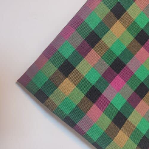 100% Cotton Tartan Woven Dress Fabric 58 inch Wide - Sewing Quilting Bunting Dress Fabric Sold by The Meter (Green Multi)