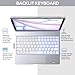 typecase Touch Keyboard Case for iPad Air 11-inch (M3 2025 / M2 2024) & iPad Pro 11(4th/3rd/2nd/1st Gen):Multi-Touch Trackpad,11 Colors Backlight,360°Rotatable,Thin for iPad Air 5th & 4th Gen,Silver
