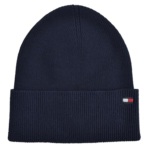 Bonnet tricoté en coton femme Tommy Hilfiger - Bleu - Taille unique
