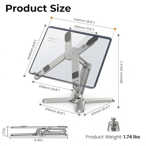 Base para Laptop Atizzy 360 Rotativa Ajustable de Aluminio miniatura 6