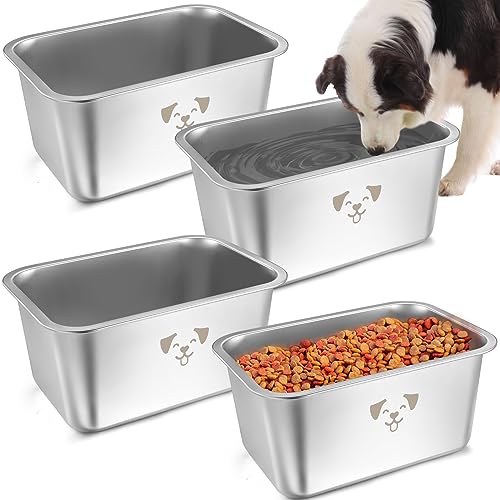 4 Pcs Large Water Bowls for Dogs Large Dog Food Bowls Stainless Steel Extra Large Dog Bowl Metal Pet Bowls Rust Resistant Large Capacity for Pets Dogs(2.65 Gallon) 4 Pcs Large Water Bowls for Dogs Large Dog Food Bowls Stainless Steel Extra Large Dog Bowl Metal Pet Bowls Rust Resistant Large Capacity for Pets Dogs(2.65 Gallon)