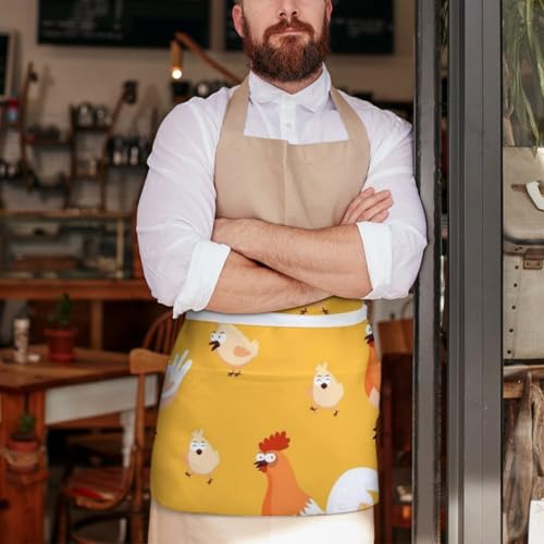 Tablier court imperméable durable avec 3 poches pour restaurant - 7