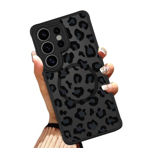 OOK Phone Case Fit for Samsung Galaxy S26 Ultra, Black Leopard Print