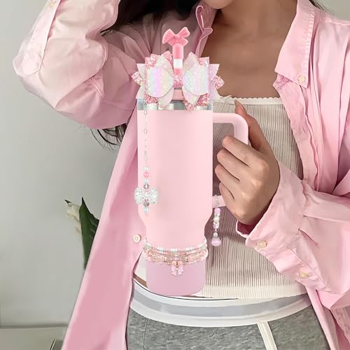 Hpebl 9PCS Accessories for Stanley Cup 30 40oz Tumbler Accessories, Pink - image 2