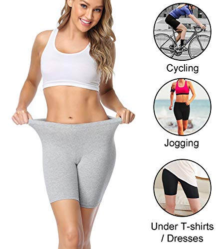 Image of wirarpa Women's Cotton Boy Shorts Underwear Long Leggings Under Anti Chafe Bloomers Multicolor 4 Pack Size